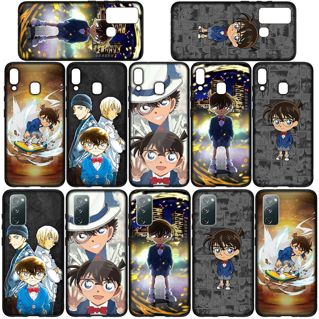 Cover for iPhone 17 16 15 Xiaomi Poco Redmi Note 14 13 12 11 Pro Max 9 16e Samsung Galaxy S25 S24 S23 OPPO Huawei Cartoon Detective Conan Phone Case
