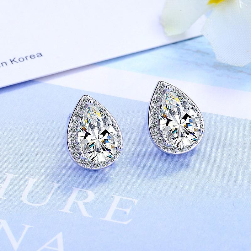 Lindon Women's Zircon Copper Alloy Earrings - Wedding Party Gift Pendant Earrings