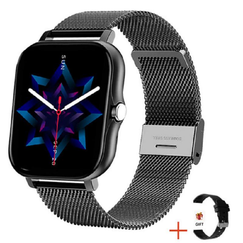 Smartwatch Men Women Sports Fitness Health Rate Monitor Bluetooth Call Digital Metal Gift Full Touch Gold Smart Watch