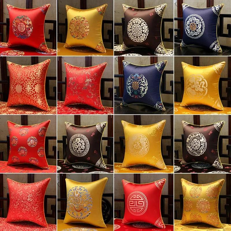 35x50cm/45x45cm Jacquard Plant Bamboo Cushion Cover Chinese Light Luxury Tassels Pillow Covers Decorative Green Black Home Decor
