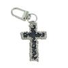 Gothic Crosses Butterfly Keychain Dark Tone Zinc Alloy Portable Sturdy Accessory for Keys Bags Everyday Use