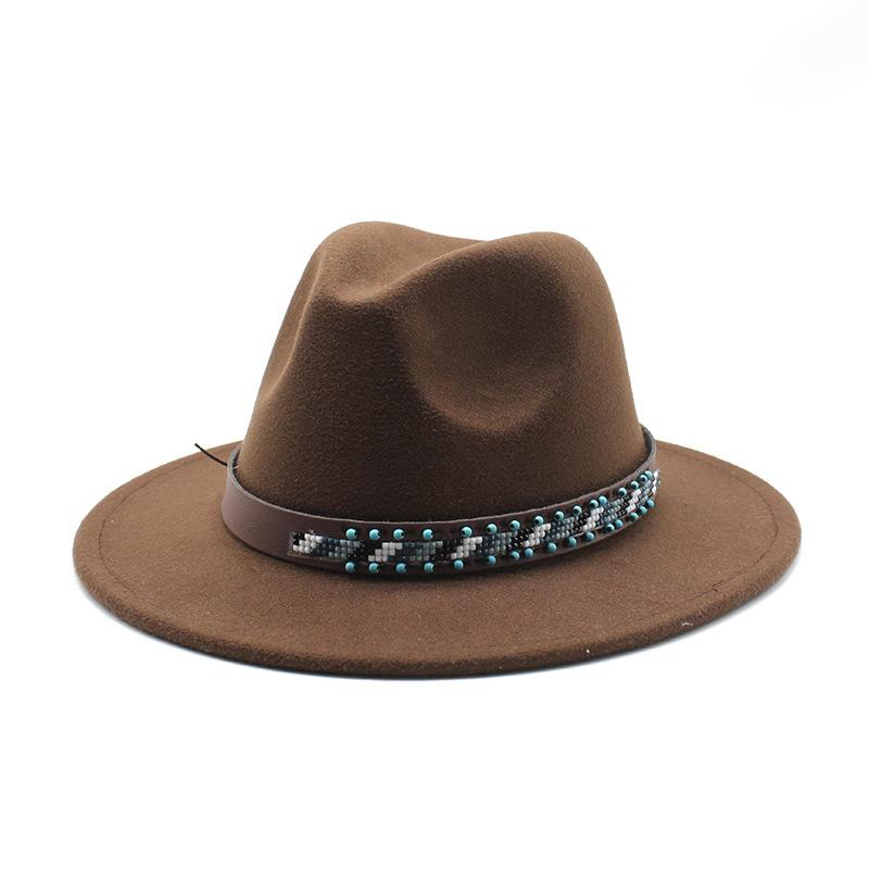 British Woolen Jazz Top Hat Men And Women Big Eaves Hat Big Eaves Felt Hat Trendy Hat