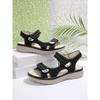 Ladies' Elegant Mary Jane Sandals - Adjustable Ankle Strap, Breathable Toe and Cushioned Insole, Summer Beach Slope Heel Design Open Toe Sandals
