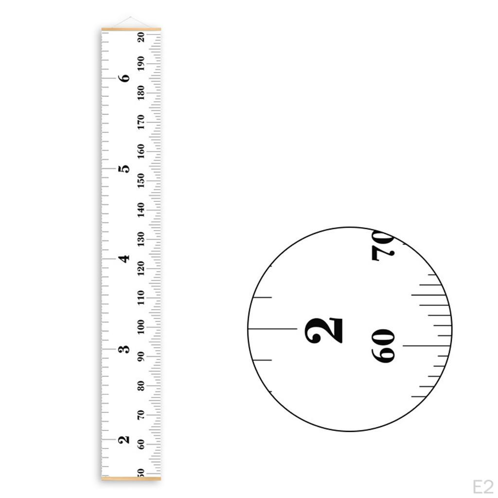 Kids Height Chart, Wall Hanging Growth Chart Removable Canvas Measuring Ruler for Baby Children