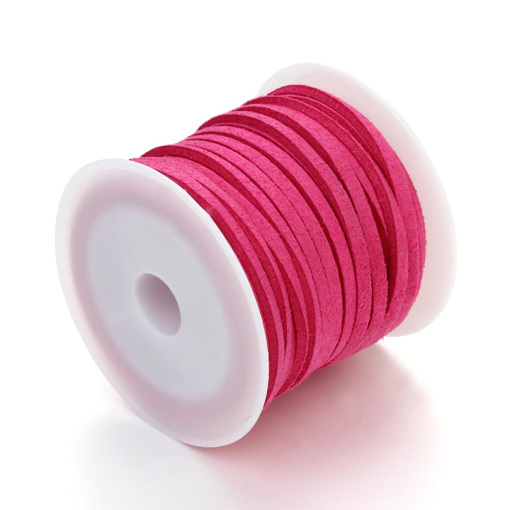 5m/roll Color 1.5mm Flat Faux Suede Braided Cord Korean Velvet Thread Leather Rope for DIY Bracelet Jewelry Making Accessories