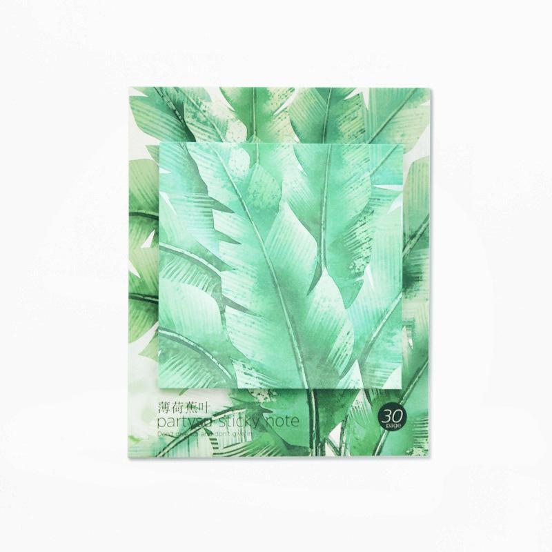 Sakura Hibiscus Ink Painting Notes Samolepicí poznámky Mramorový zápisník Psací potřeby Kancelářské Školní potřeby Samolepka na psací potřeby