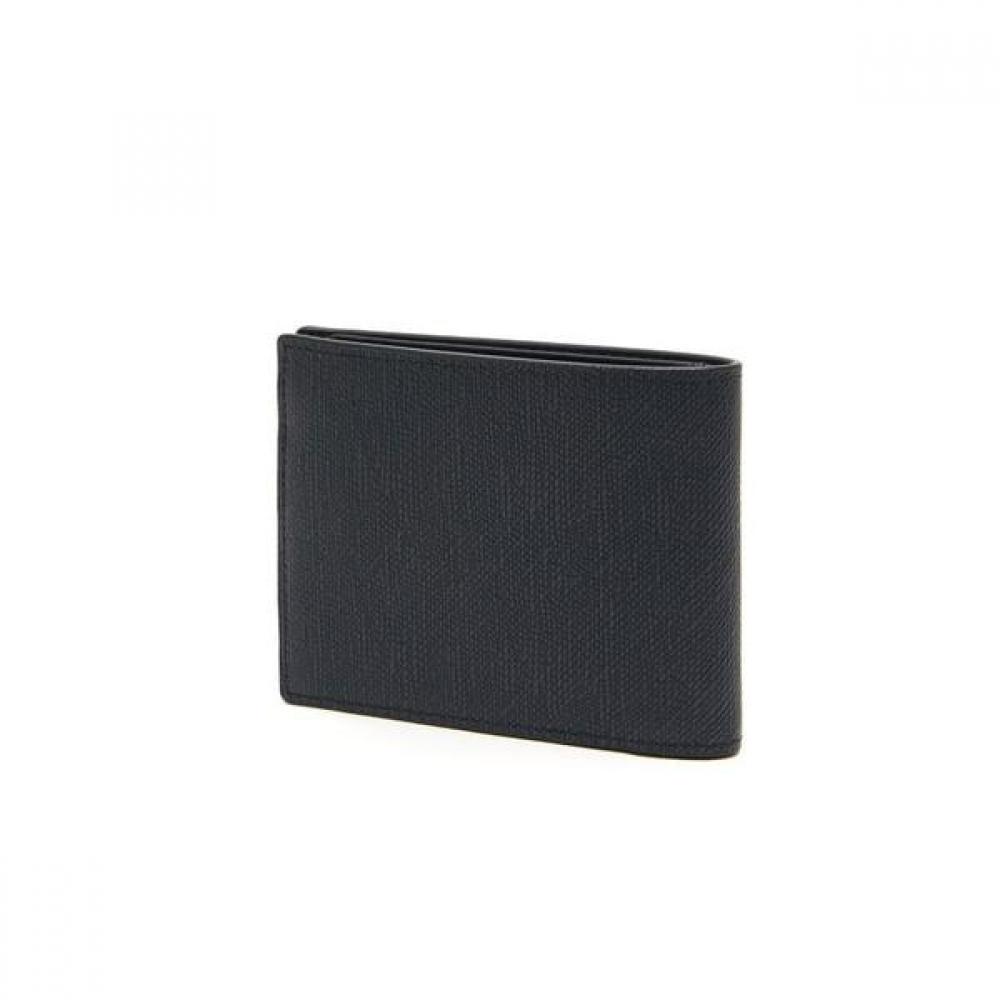 Daks Black Leather Classic Wallet Dd Logo Dbwa2f325bk