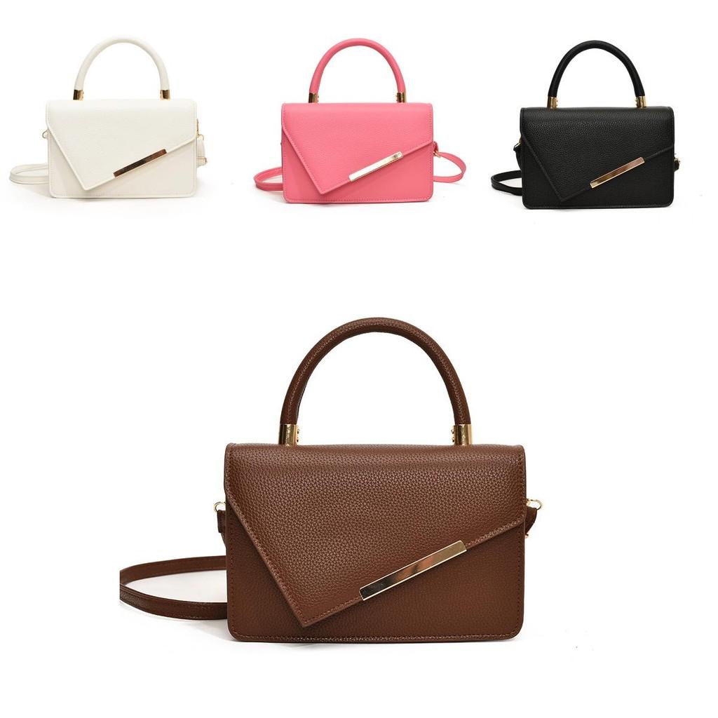 Stylish Pu Leather Mini Handbag For Women Available In Black White Pink And Brown Shades