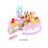 37 Pcs DIY Cutting Birthday Party Cake Toy Set Pretend Play Kitchen Food Toys Set Girls Boys Gift