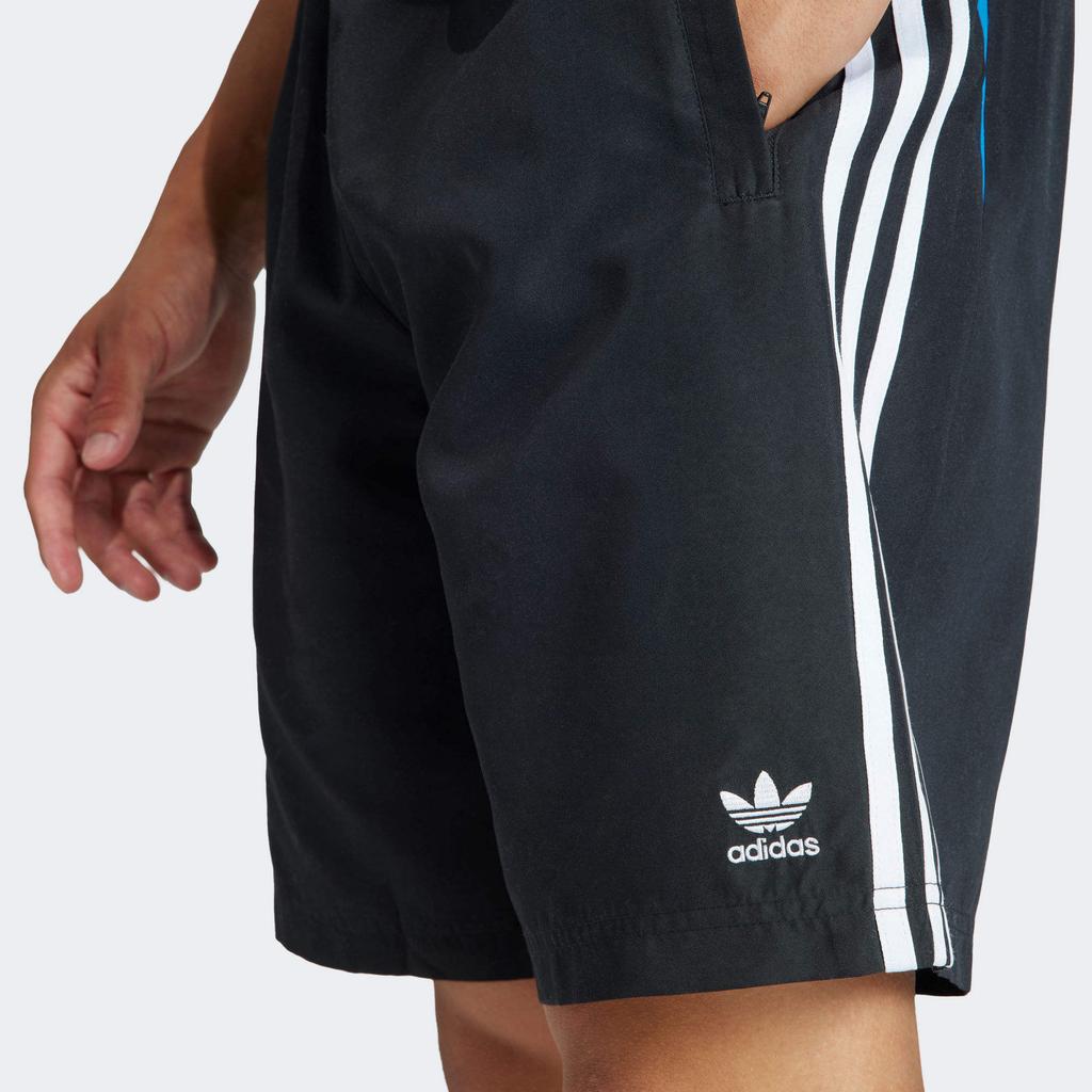 Adidas Originals Trefoil Solid Stripe Casual Shorts Men Bottoms Black IW3645