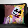 M-Marshmello Music Producer Cushion Cover Pillowcase Ultra Soft Skin Friendly Fabric Cloud Like Comfort & Concealed Zipper