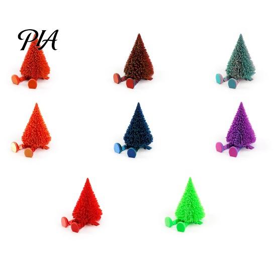 Detailed PLA Christmas Ornaments Tree Figure, Flexible Movable Joints 3D Printed Holiday Desktop Decorations Ornament, Creative Festive Atmosphere