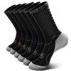 KEMISANT Men's 6-Pair Socks, Compression Wicking Socks for Running and Sports, with Arch Support (6 Pairs, Sizes 27.0-29.0cm)