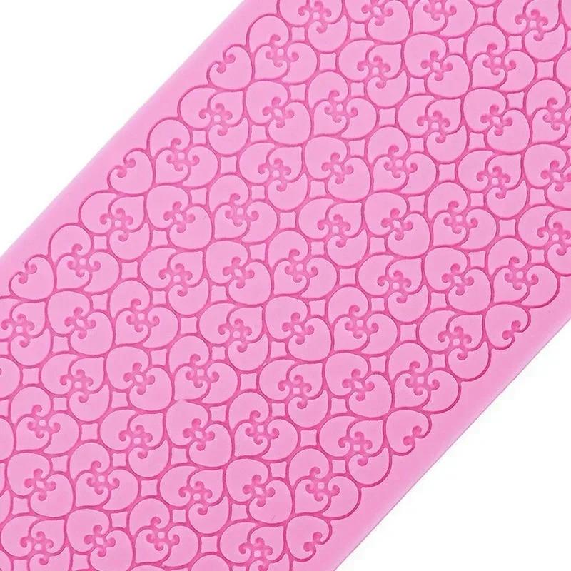 Lace Silicone Mold Sugar Craft Fondant Mat Cake Decorating Baking Tool Mould Wedding Cookies Chocolate Drawing Painting Molds