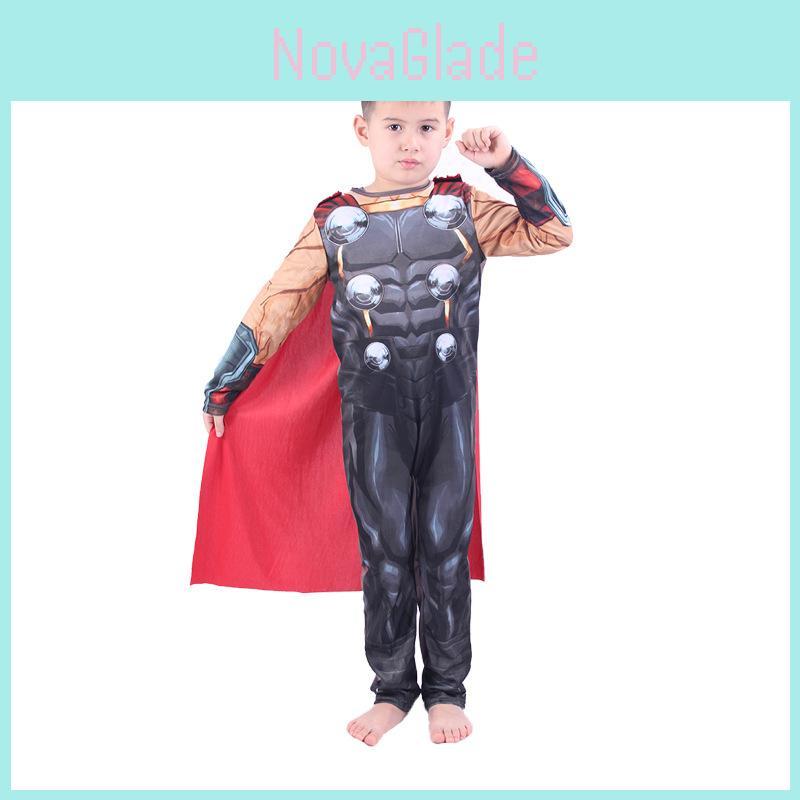 Barnekostyme av Thor med trykt design Perfekt for Halloween og Cosplay