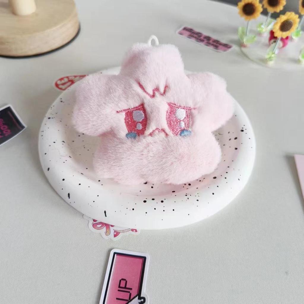 Adorable Crying Star Plush Keychain Doll