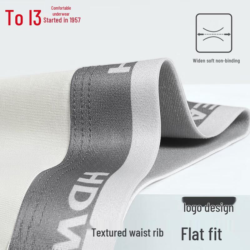 Hodo Men's Antibacterial Cotton Crotch Boxer Briefs