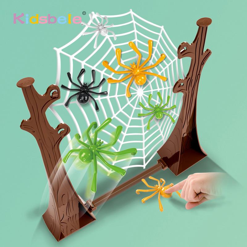 Hüpfende Spinne Desktop Brettspiele Kinder Erwachsene Familie Party Unterhaltungsspiel Kindertisch Spinnennetz Geburtstagsgeschenke Spielzeug white