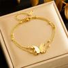 New Exaggerate Geometry Irregular Hollowed-Out Cross Open Mouth Bangle for Woman  Adjustable Bracelet Paty Zircon Daily Wear