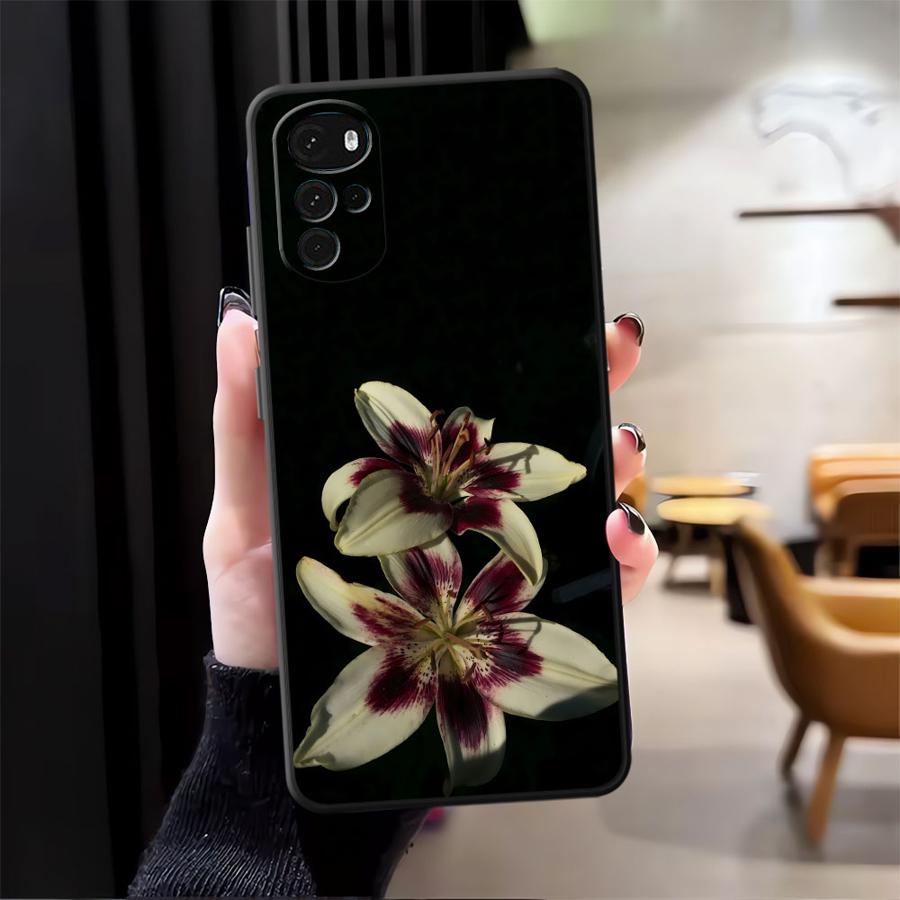 Case for Motorola Moto Edge 20 Pro 30 Lite G60s G50 G53 G30 G52 G71 G22 Edge40 G32 G51 G73 Phone Cover Lily Orchid Flower Print