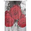 Red Rose Flower Modern Curtains For Living Room Transparent Tulle Curtains Window Sheer For The Bedroom Accessories Decor