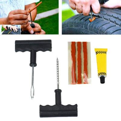 Car Bike Auto Tubeless Tire Repair Kit Tyre Puncture Plug Repair Tool Kit Puncture Tubeless Tire