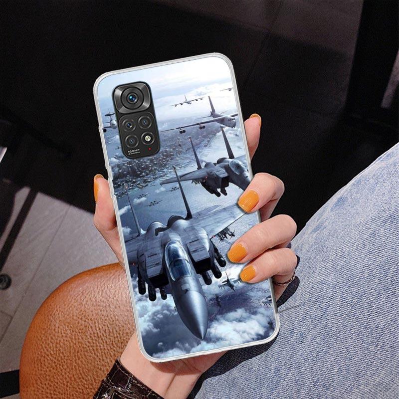 Military Aircraft Warship Fighter Phnoe Case for Phnoe Case for Xiaomi Redmi Note 15 14 14S 13 Pro Plus 12 12S 11S 11E 10S 10 11