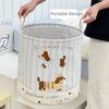 Large Capacity Foldable Laundry Basket Cartoon Toy Storage Bucket Dirty Clothes Organizer  Bedroom