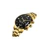 NIBOSI Men's Business Chronograph Watch Big Face Analog Black Stainless Steel Metal Band