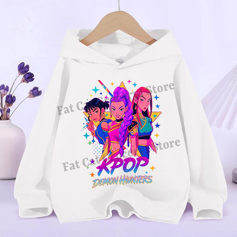 Kpop Demon Hunter Best-selling Children Kawaii Irumi Mira Zoe Hoodie 2025 Autumn Winter Fashion Casual Girls  Sports Hoodie