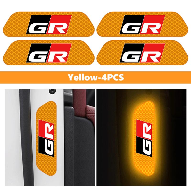 Car Stickers Wheel Eyebrows Reflective Warning Stickers Reflective Strip Accessories For S1 Crown GR Corolla YARIS Auris JH0