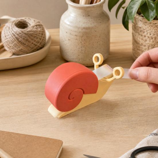 Dispensador de Cinta de Caracol Impreso en 3D, Soporte Universal para Cinta de Embalaje, Herramientas Decorativas para Cortar Cinta para Hogar, Oficina, Escuela