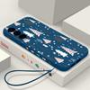 Lanyard Phone Case For Samsung Galaxy A56 A17 A26 A16 A36 A55 A54 A53 A15 S24 S25 FE S25 S22 S23 Ultra Plus Christmas Tree Patterned Cover