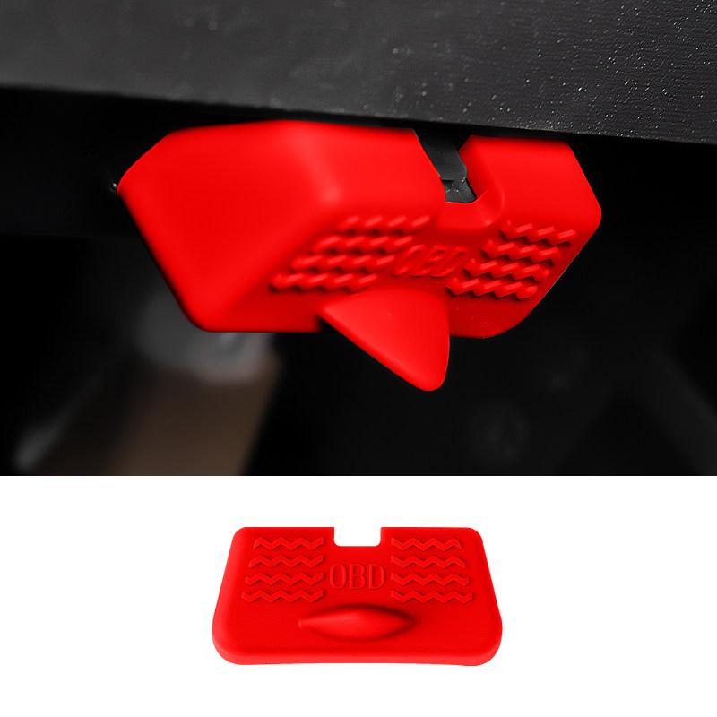 OBD Port Silicone Protective Cover, Dustproof Diagnostic Interface Guard, Interior Accessories for Geely