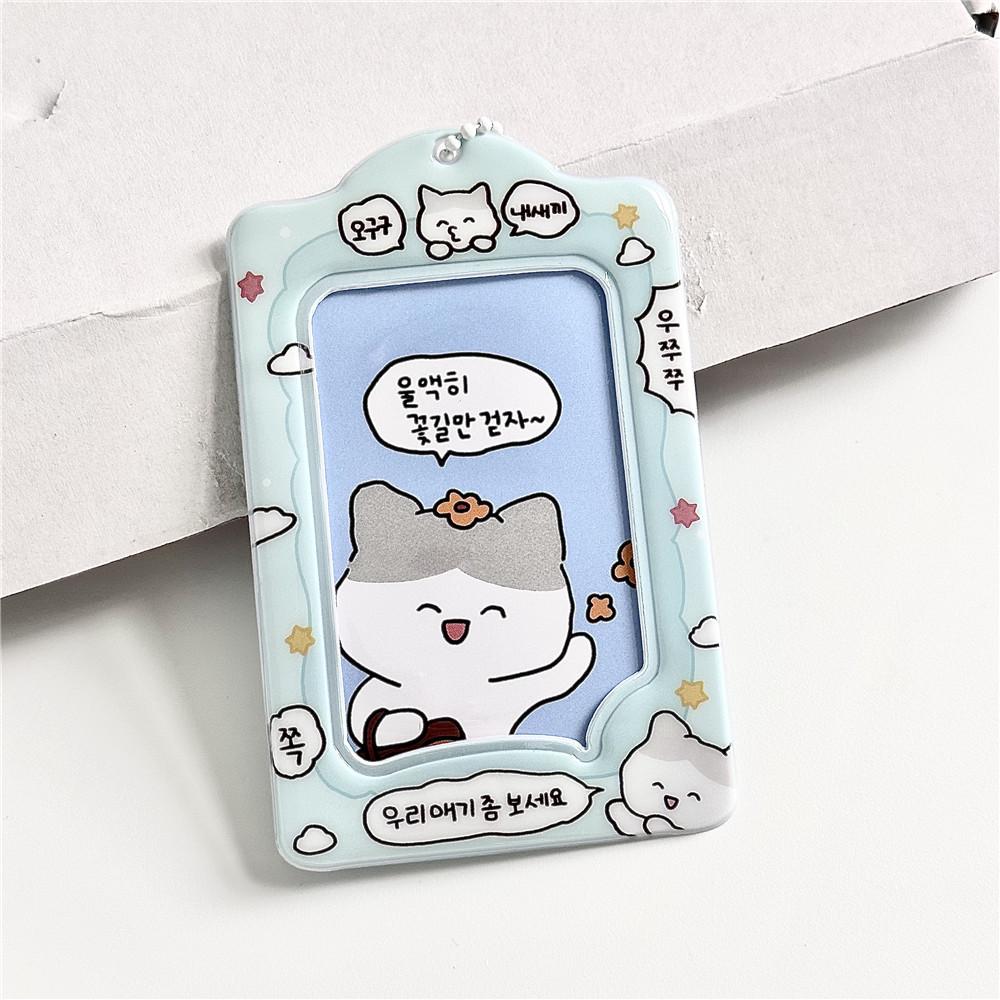 

3-дюймовый милый котик корейский держатель для карточек с диалогами и подвеска-звезда