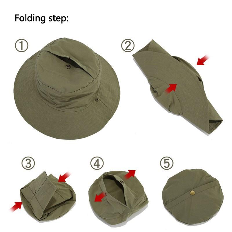 Quick Drying Fisherman Caps Women Men Outdoor Sun Anti-UV Protection Panama Hats Waterproof Camping Foldable Bob Bucket Sunhats
