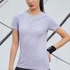 Li Ning Training Series Sports Slim Fit Short Sleeve T-Shirt Women Tops Light-Mist-Purple ATSR424-1