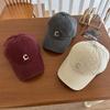 Letter C embroidery simple baseball cap versatile soft top suitable for round face cap men