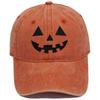 UV Protection Embroidered Pumpkin Hat Breathable Sunshade Cap Fashion Halloween Baseball Cap  Party