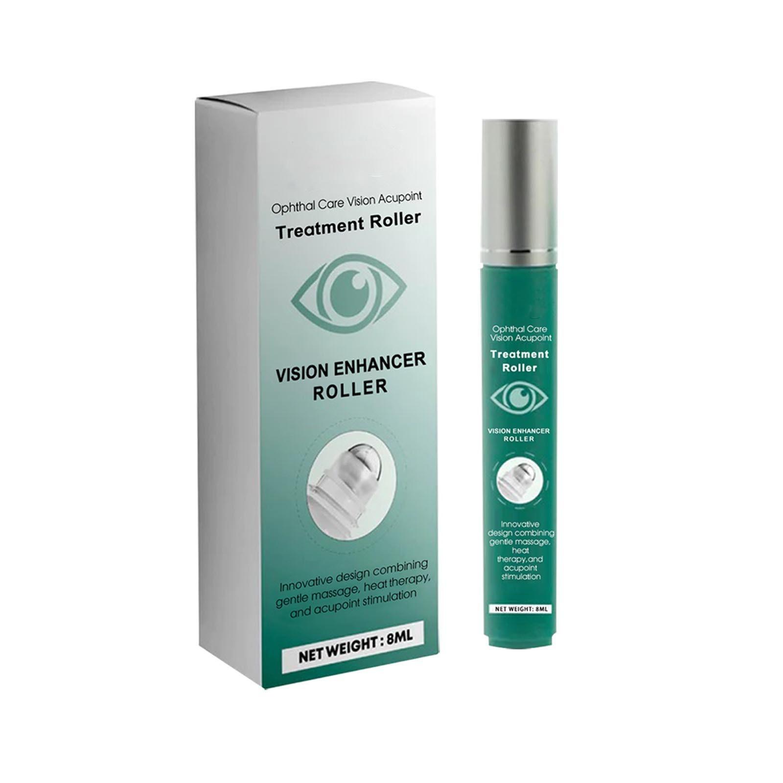 

Акупунктурный ролик для глаз снимает усталость глаз, близорукость, сухость и расслабляющий массажный уход для глаз, 8 мл One Size