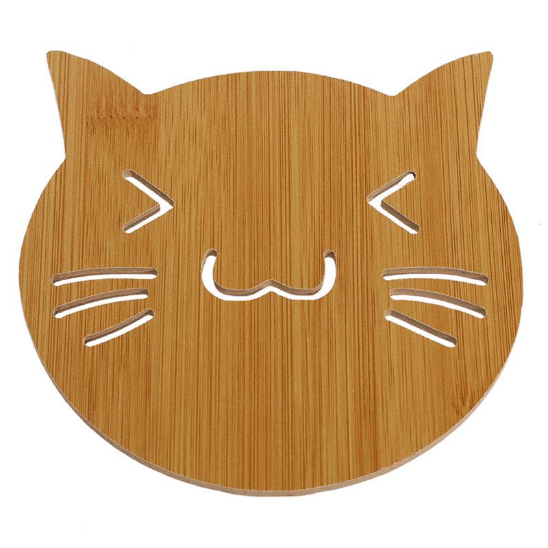 Cup Mat Wooden Tray Tea Coffee Cup Pad Heat Resistant Tableware Mug Mat Drinks Holder Placemat Decoration
