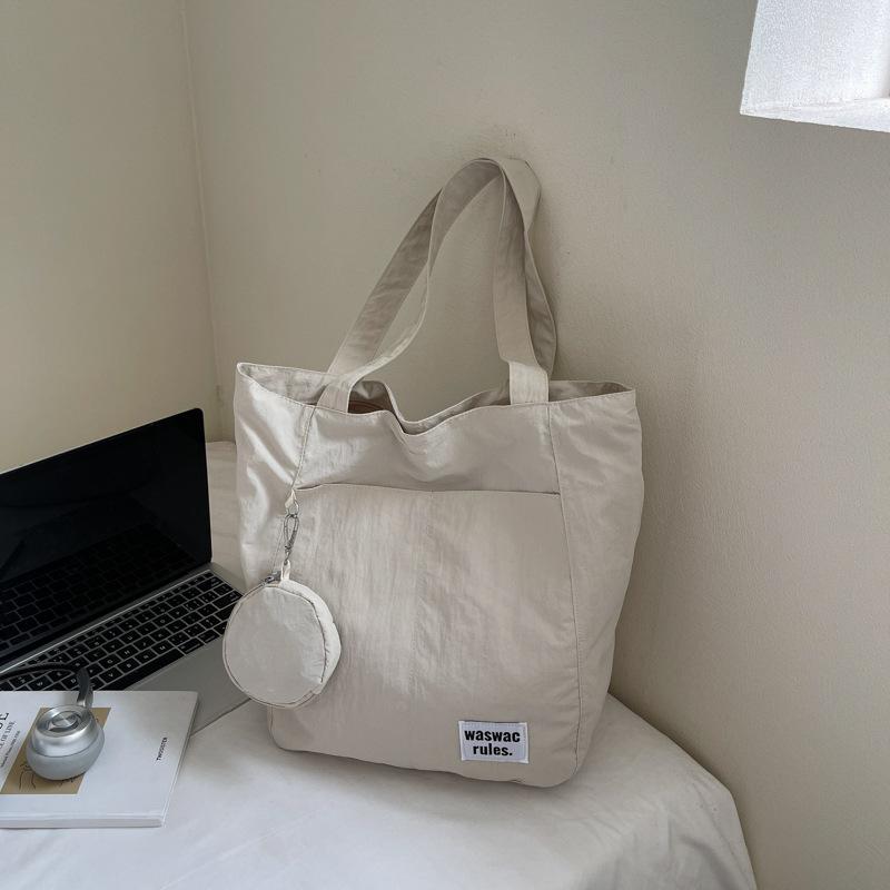 Summer new new waterproof nylon casual shoulder cloth bag women's large-capacity commuter tote bag