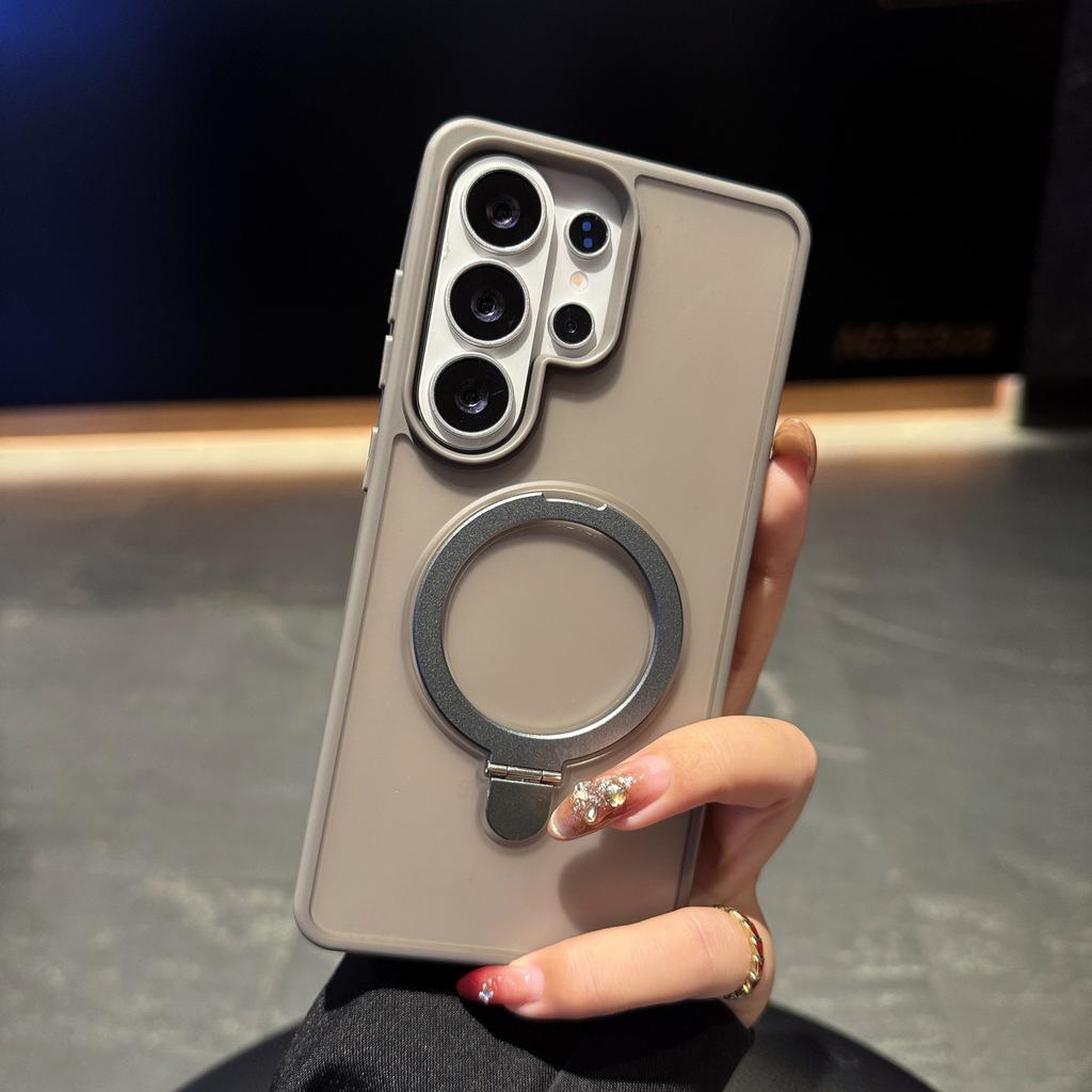 Matte Translucent For Magsafe Kickstand Ring Holder Case For Samsung Galaxy S26 S25 Edge S24 S23 FE Ultra Plus Magnetic Cover