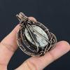 K2 Azurite Pendant, 999 Copper Wire Wrapped Gemstone Jewelry, Handmade Pendant, For Thanksgiving