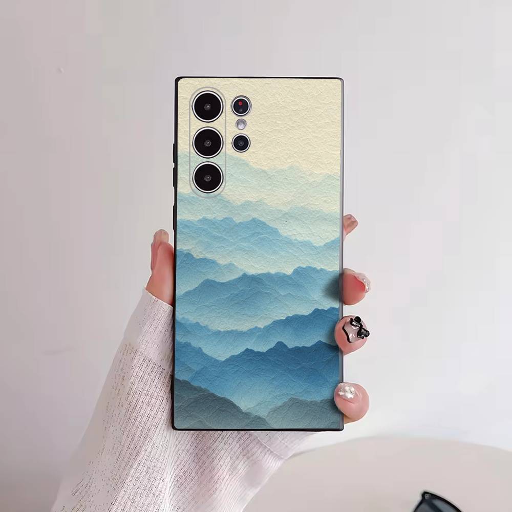 Azure Mist Mountains Phone Case for Samsung Galaxy S26 S25 S24 S23 S22 S21 Ultra Plus FE Cover