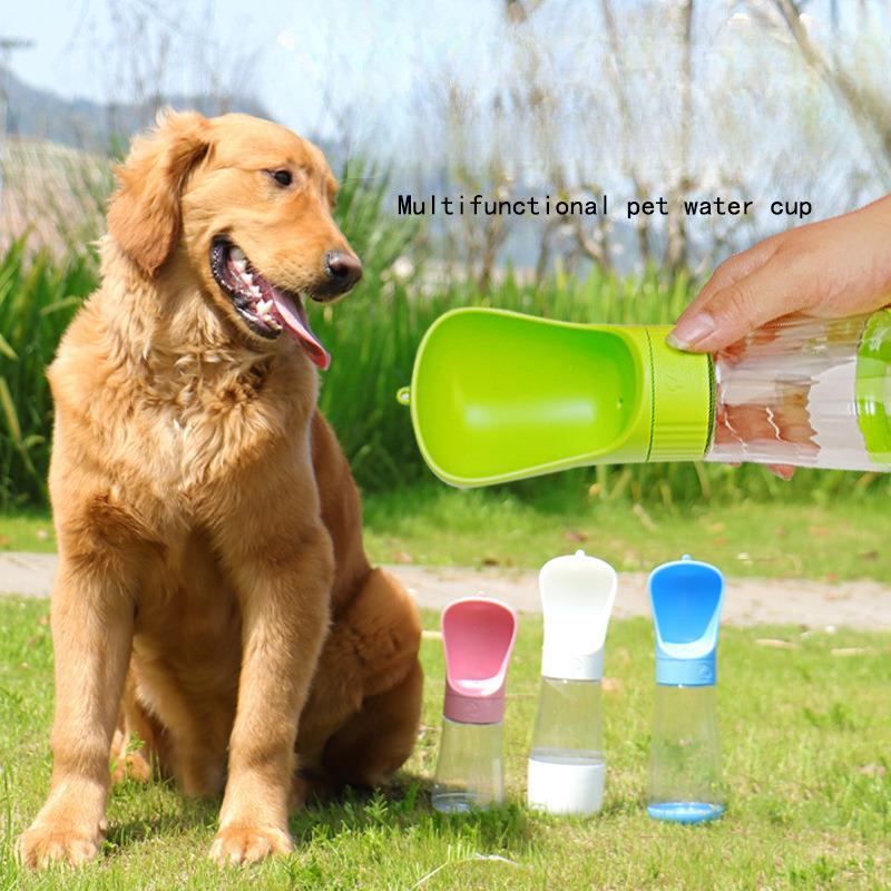 Portable Pet Water Bottle For Dogs Outdoor Travel Cup With Foldable Bowl Dog Feeding Drinking Dispenser Accessories KTY