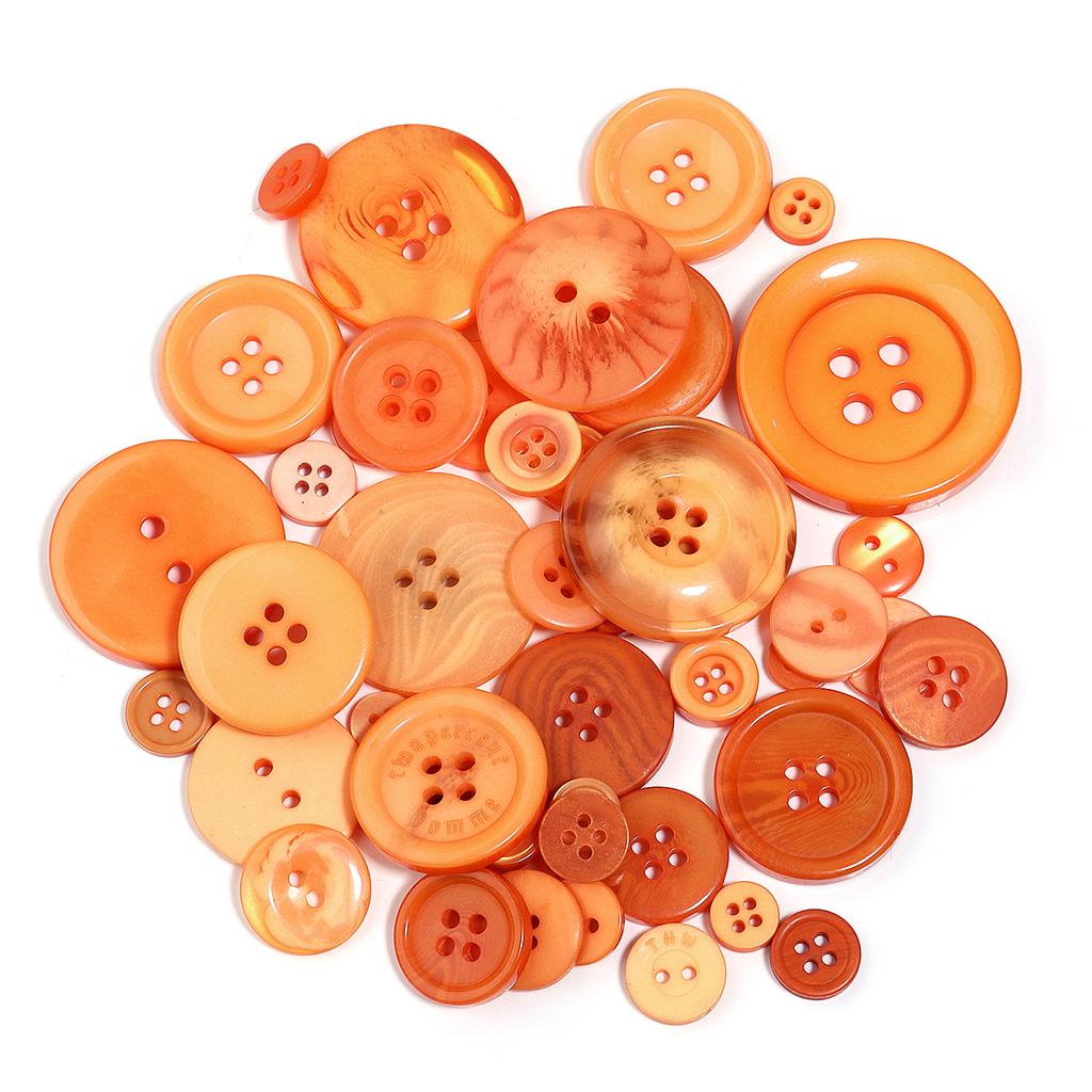 90Pcs/pack Colorful Round Resin Buttons Assorted Sizes Bulk Buttons For Handmade Creative Crafts Sewing Clothing Accessories 50g