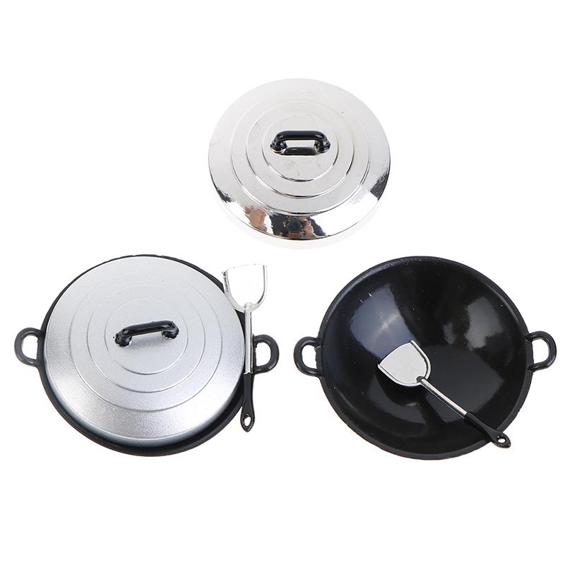 Κινέζικο Wok Κουζίνα Μαγειρικά Σκεύη Αξεσουάρ Κλίμακα 1/12 Μινιατούρα Κουκλόσπιτο