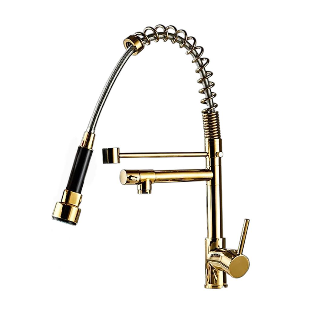 Rozin Matte Black Kitchen Faucet Deck Mounted Mixer Tap 360 Degree Rotation Stream Sprayer Nozzle Kitchen Sink Hot Cold Taps