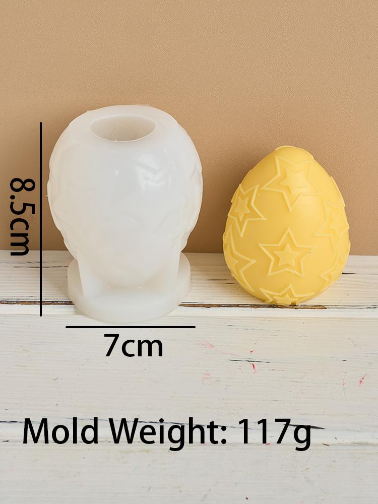 3D Easter Egg Silicone Candle Mold Embossment Egg Candle Making Supplies Plaster Ornaments Handmade Soap Mould Home Decor Gifts